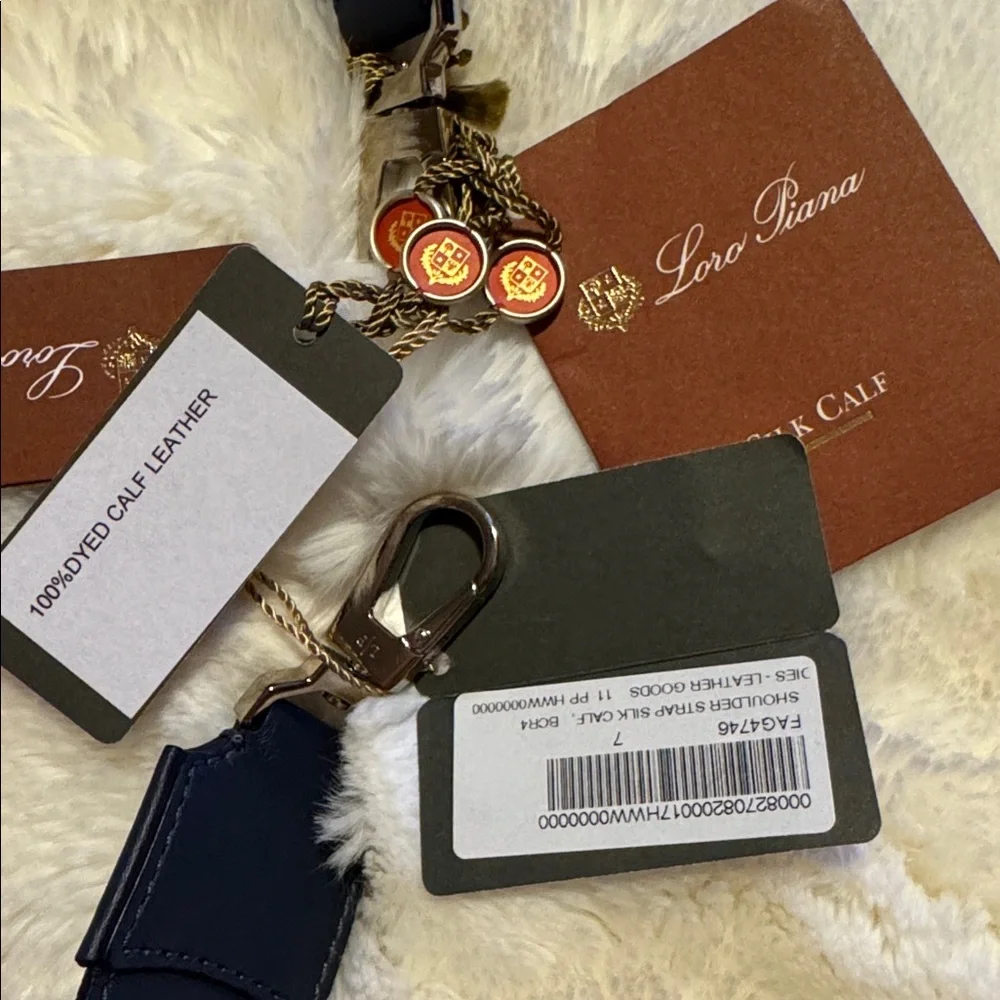 Loro Piana Genuine Silk Calfskin Leather Reversible Bag/Belt Strap, $960 MSRP